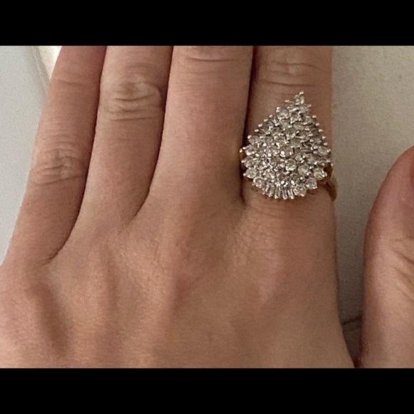 Diamond ring, solid gold - Picture 2 of 4